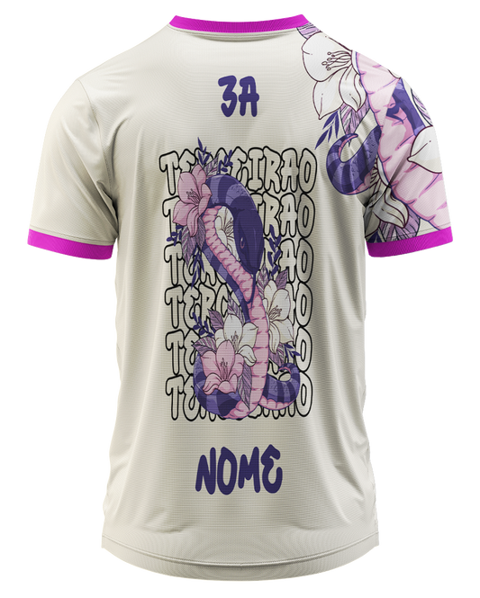 Arte Digital Camisa Terceirão Cobra e Flores