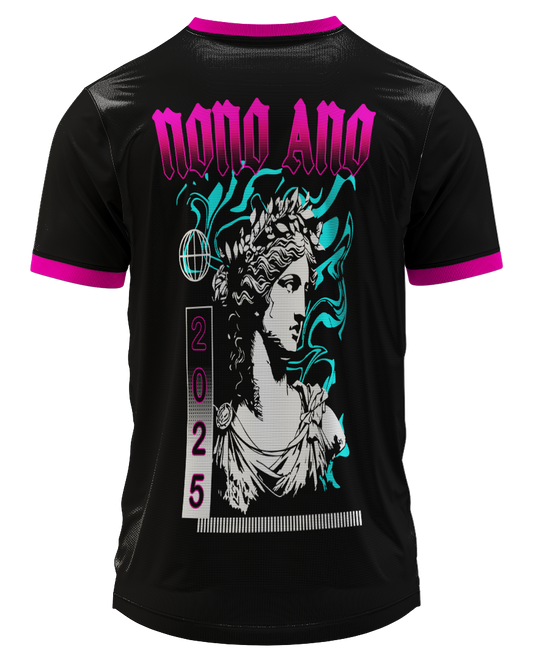 Arte Digital Camisa Nono Ano Estátua Fundo Ondas