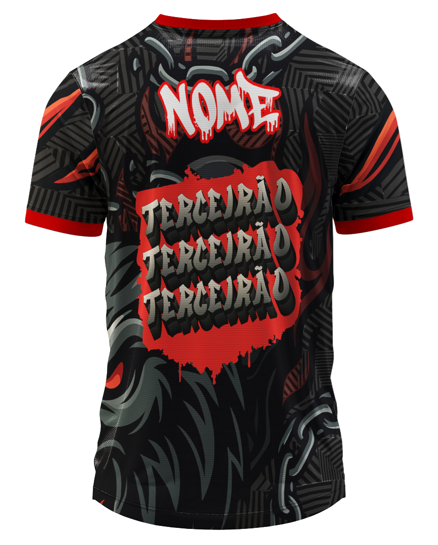 Arte Digital Camiseta Terceirão Caveiras e Lobo