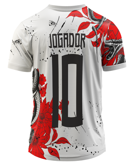 Arte Digital Camisa Interclasse Cobra E Flores