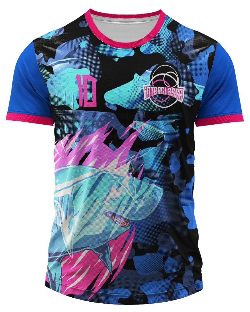 Arte Digital Camiseta Interclasse Tubarão Noturno