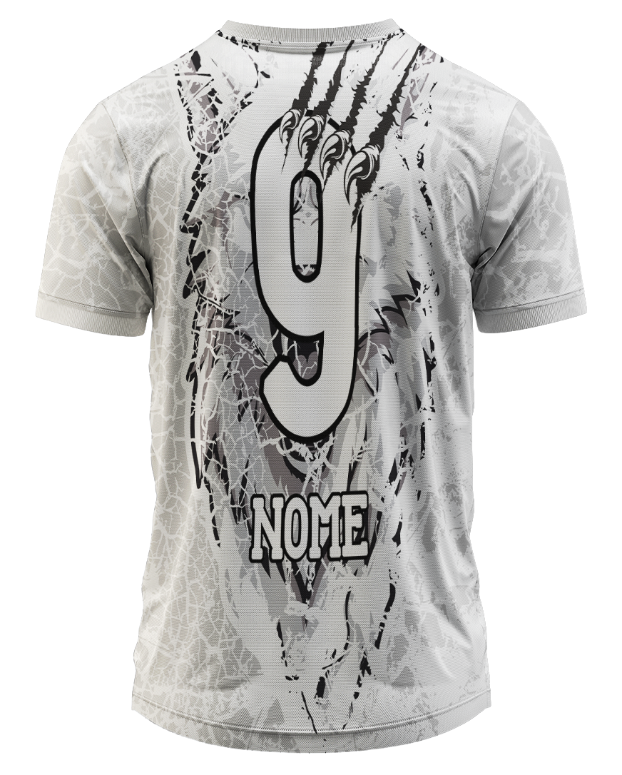 Arte Digital Camiseta Interclasse Tigre Branco Neon
