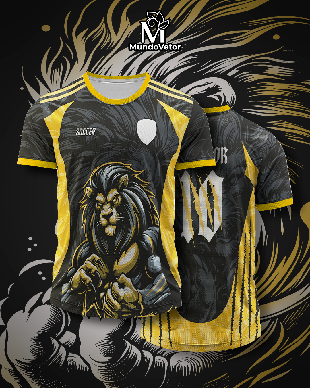 Arte Digital Camiseta Interclasse Leão Selvagem