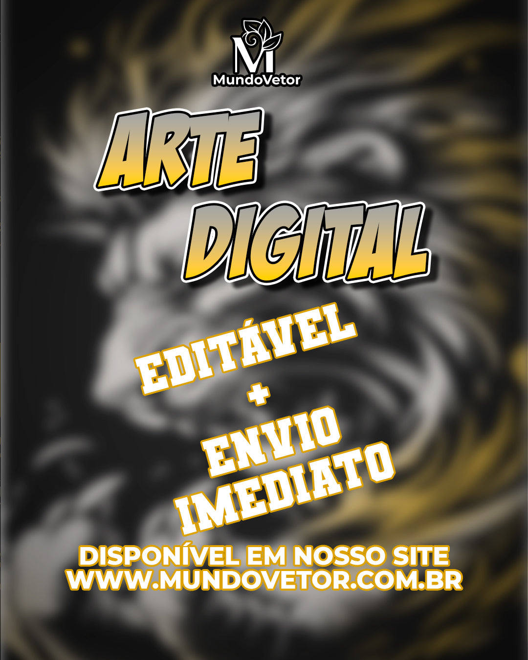 Arte Digital Camiseta Interclasse Leão Selvagem