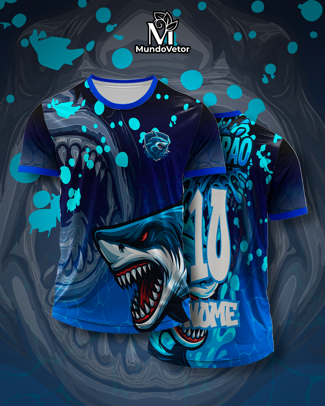 Arte Digital Camiseta Interclasse Tubarão Dominante