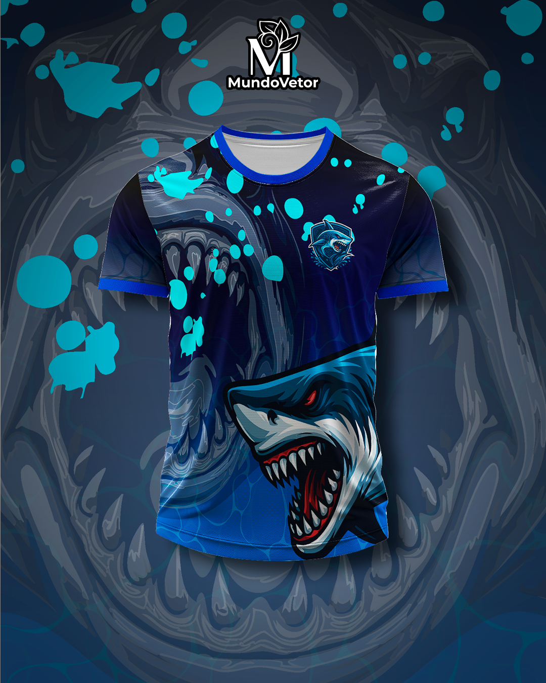 Arte Digital Camiseta Interclasse Tubarão Dominante