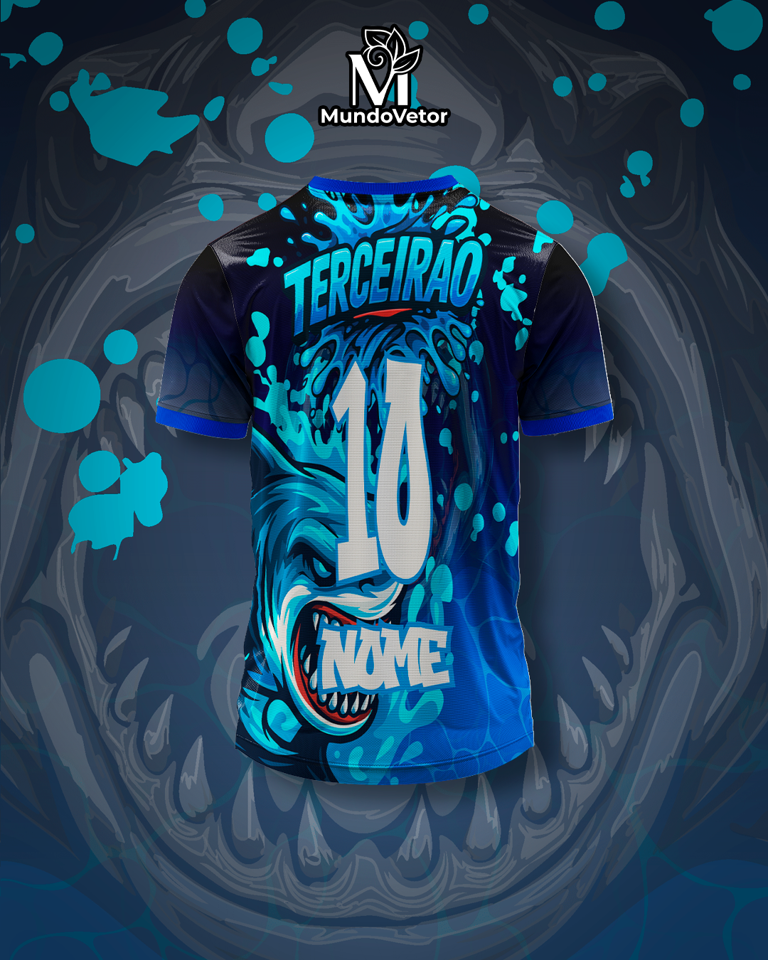 Arte Digital Camiseta Interclasse Tubarão Dominante