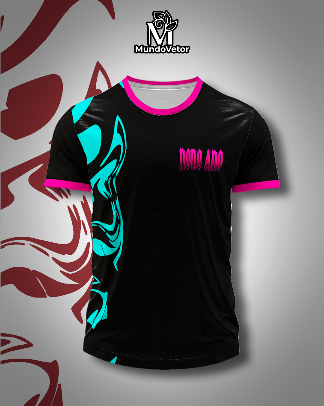 Arte Digital Camiseta Nono Ano Estátua Fundo Ondas