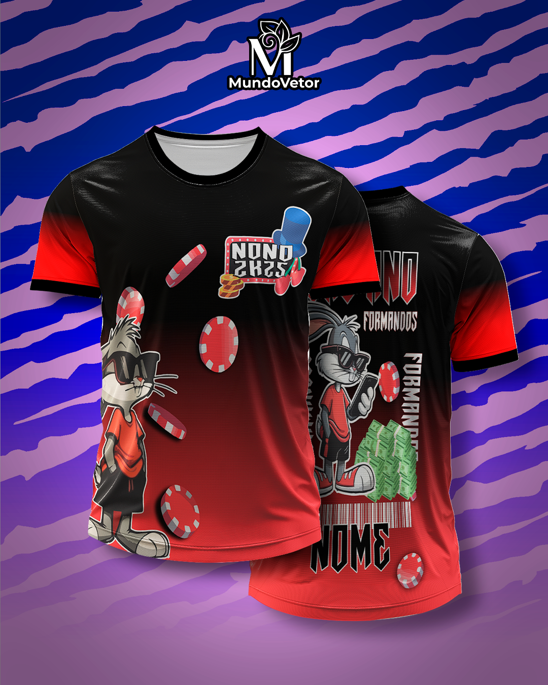 Arte Digital Camiseta Nono Ano Pernalonga Cassino 2025