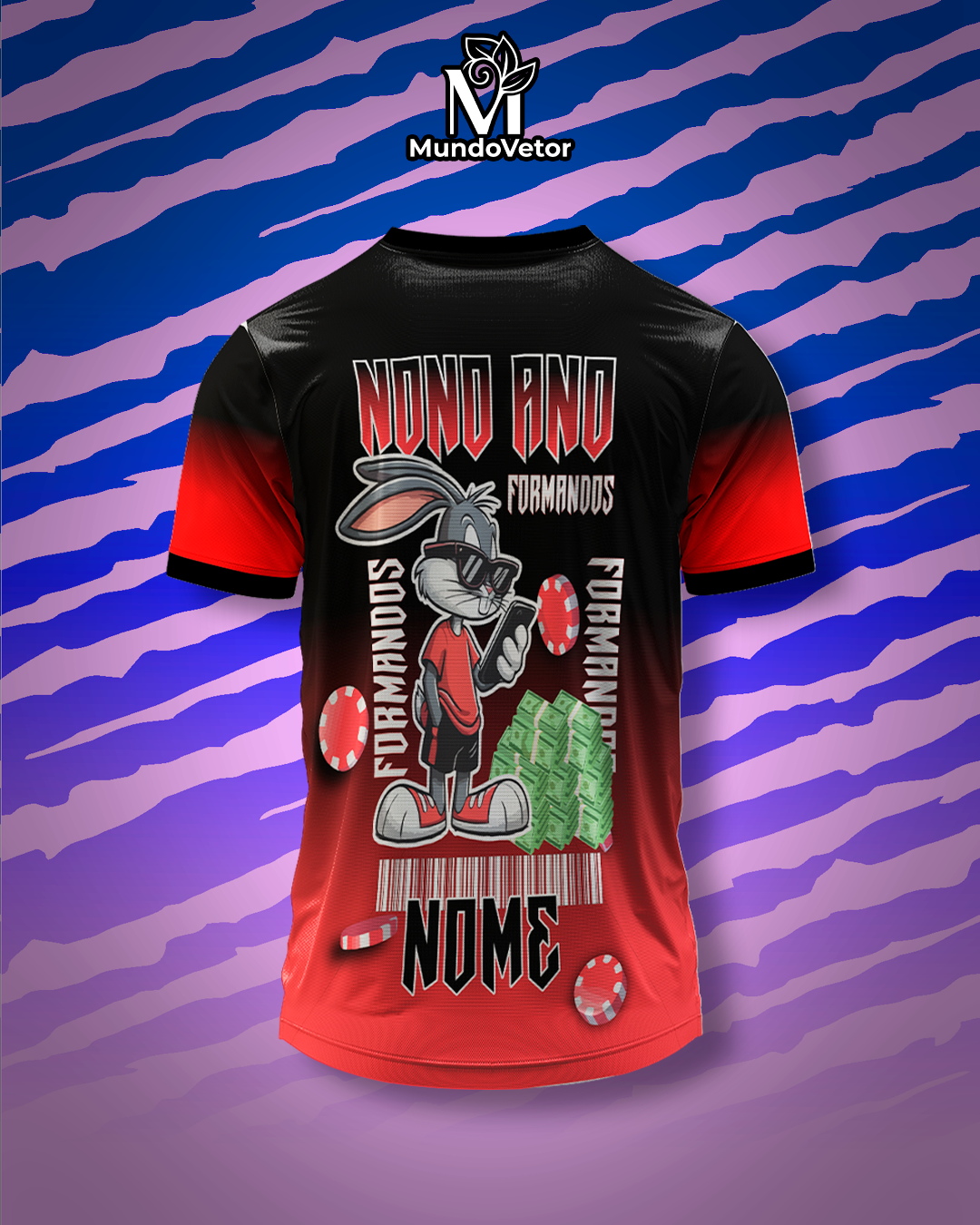 Arte Digital Camiseta Nono Ano Pernalonga Cassino 2025