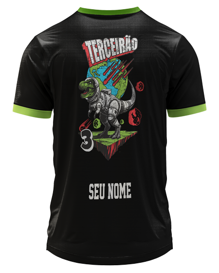 Arte Digital Camisa Terceirao T Rex Astronauta