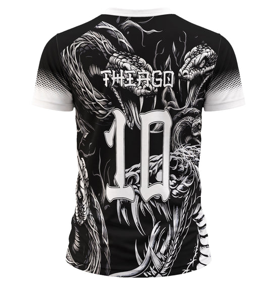 mockup 3d costas arte digital camisa vetor cobra anaconda