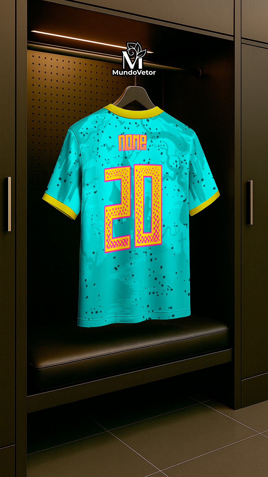 mockup camiseta cabide fundo neutro para design
