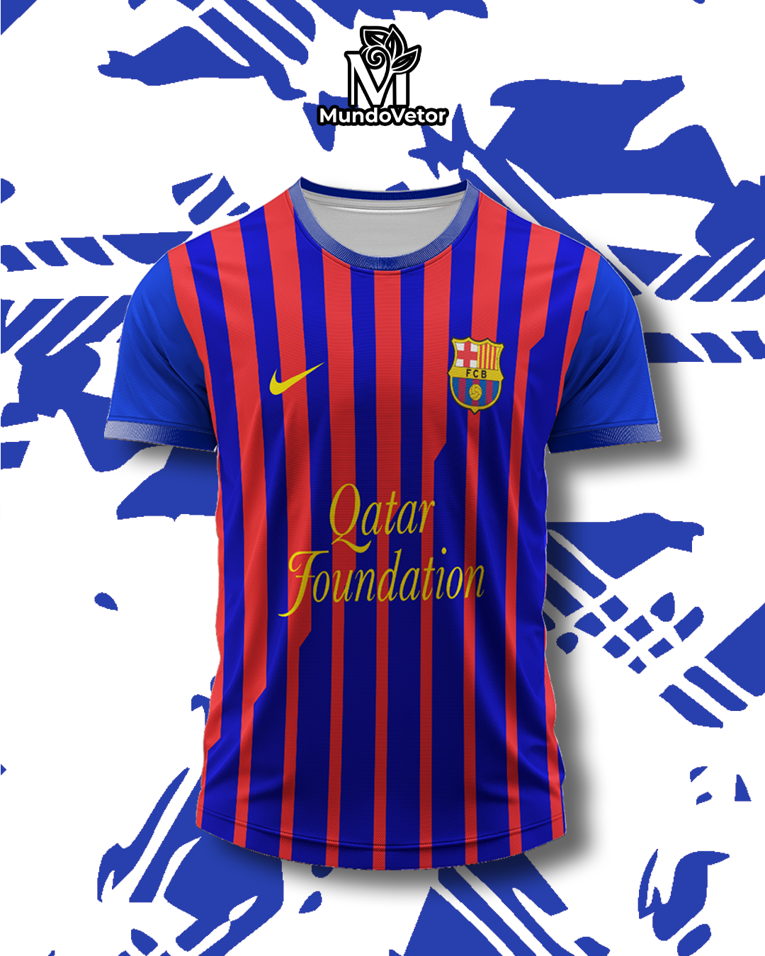 design camisa futebol barcelona vetorizado