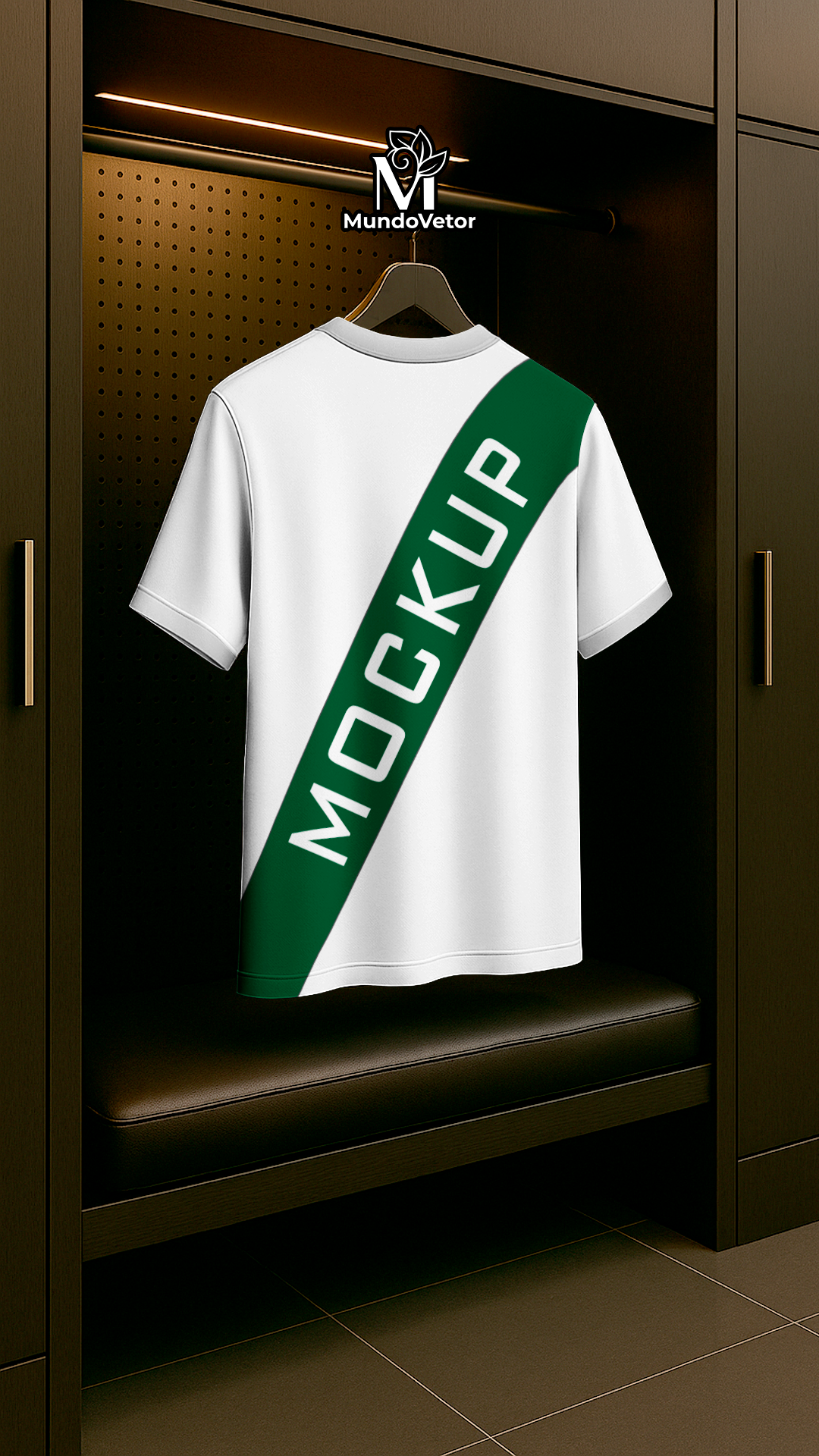 mockup camiseta pendurada com sombra realista