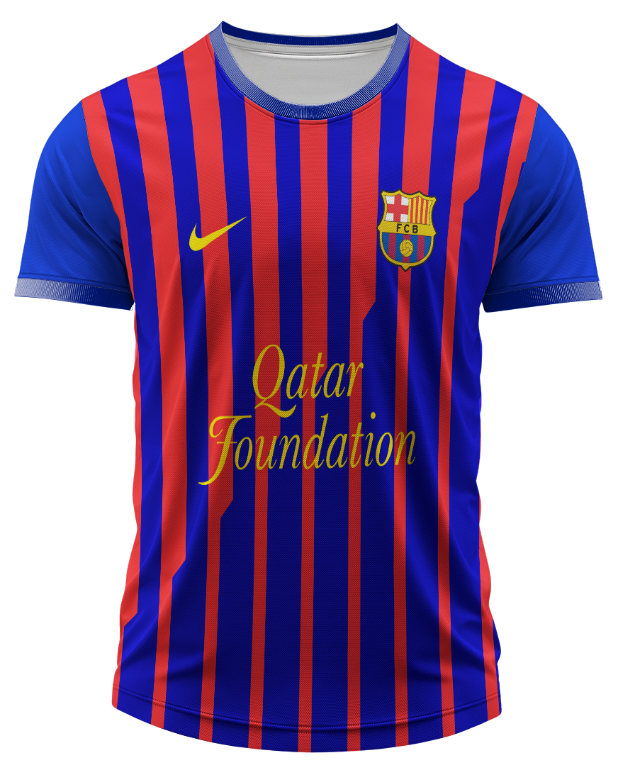 arte digital camisa barcelona pré-jogo