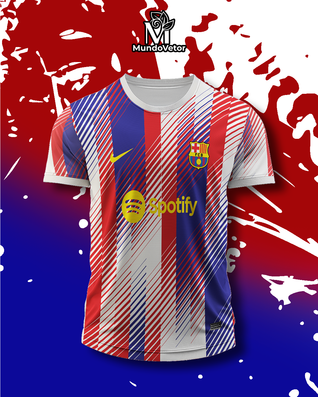 design camisa futebol barcelona vetorizado
