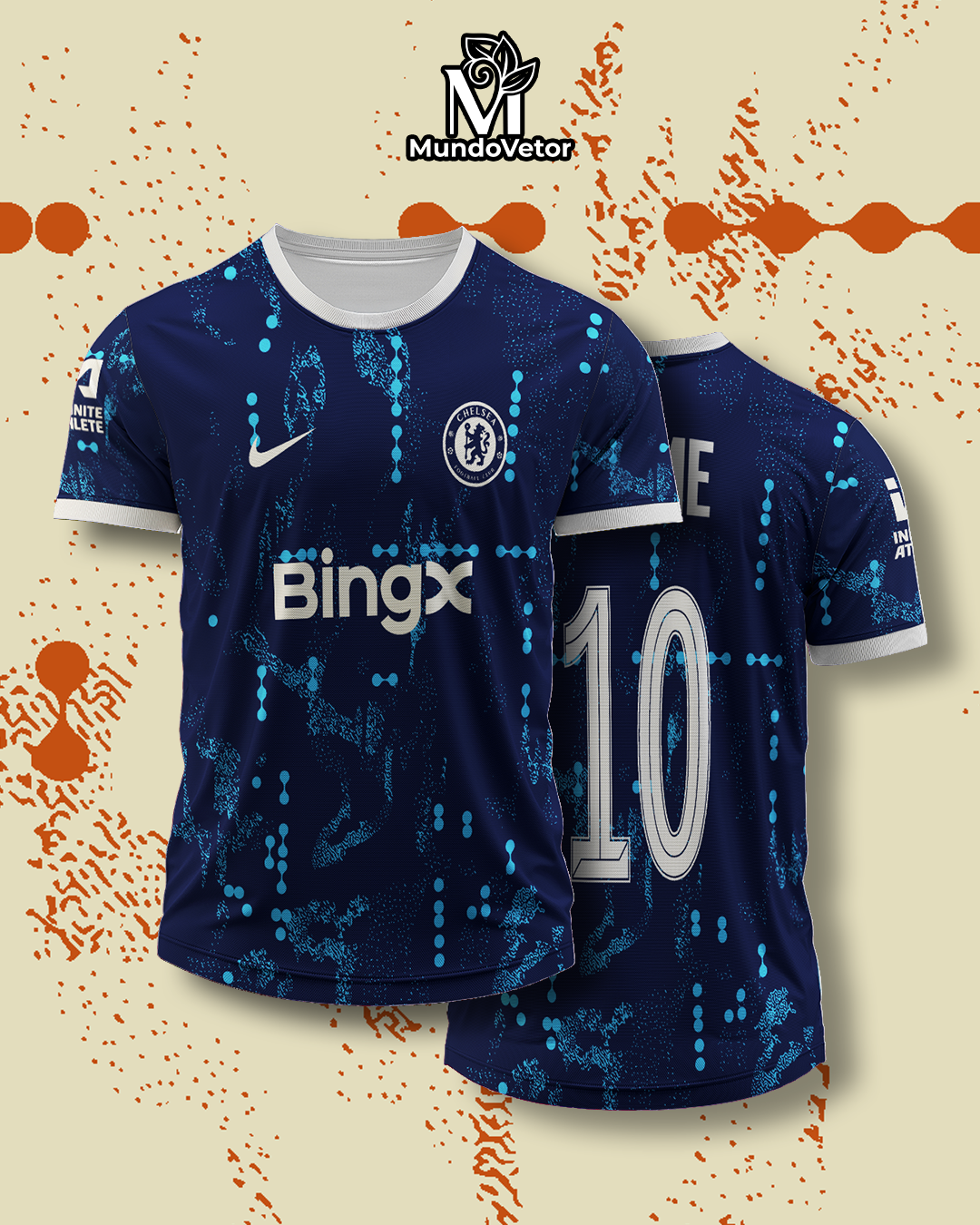 arte cdr camisa chelsea pré-jogo azul