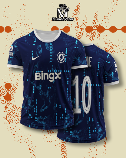 arte cdr camisa chelsea pré-jogo azul
