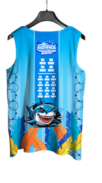Arte Vetor Abadá Carnaval 2026 Estampa de Tubarão - Mockup Costas