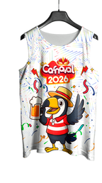 Arte Vetor Abadá Carnaval 2026 Estampa de Tucano - Mockup Frente
