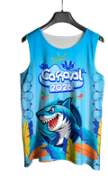 Arte Vetor Abadá Carnaval 2026 Estampa de Tubarão - Mockup Frente
