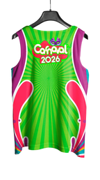 Arte Vetor Abadá Carnaval 2026 Formas Geométricas Coloridas - Mockup Costas