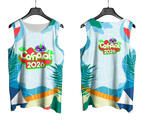 Arte Vetor Abadá Carnaval 2026 Textura de Água e Folhas - Mockup Frente e Costas com Fundo Transparente
