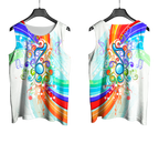 Arte Vetor Abadá Carnaval 2026 Branco Tema Música - Mockup Frente e Costas com Fundo Transparente