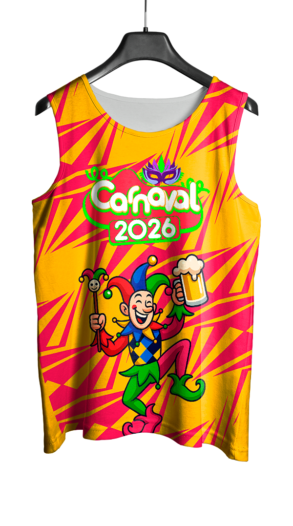 Arte Vetor Abadá Carnaval 2026 Tema Bobo Da Corte - Mockup Frente