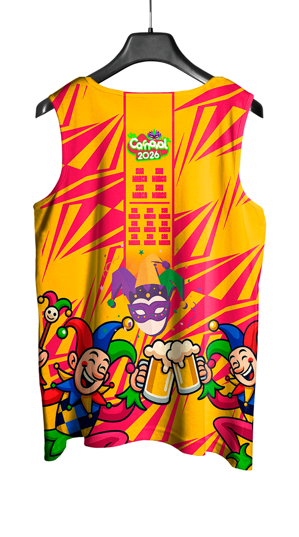 Arte Vetor Abadá Carnaval 2026 Tema Bobo Da Corte - Mockup Costas