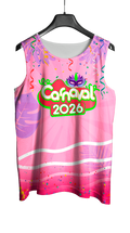 Arte Vetor Abadá Carnaval 2026 Rosa Vibrante - Mockup Frente