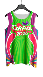 Arte Vetor Abadá Carnaval 2026 Formas Geométricas Coloridas - Mockup Frente
