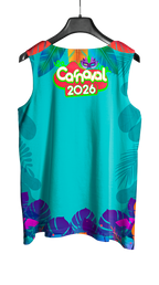 Arte Vetor Abadá Carnaval 2026 Verde Água - Mockup Costas