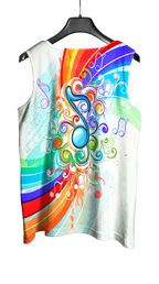 Arte Vetor Abadá Carnaval 2026 Branco Tema Música - Mockup Costas