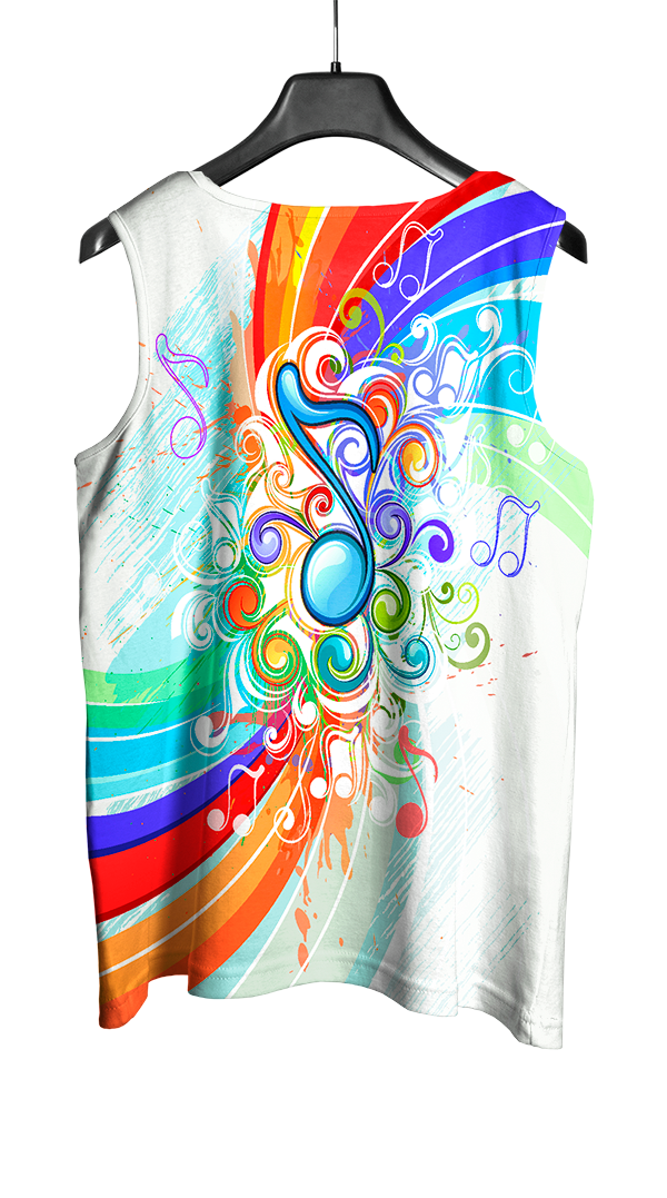 Arte Vetor Abadá Carnaval 2026 Branco Tema Música - Mockup Costas