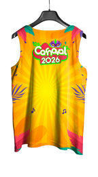 Arte Vetor Abadá Carnaval 2026 Raios de Sol - Mockup Costas