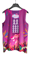 Arte Vetor Abadá Carnaval 2026 Tema Pantera Cor de Rosa - Mockup Costas
