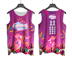 Arte Vetor Abadá Carnaval 2026 Tema Pantera Cor de Rosa - Mockup Frente e Costas com Fundo Transparente
