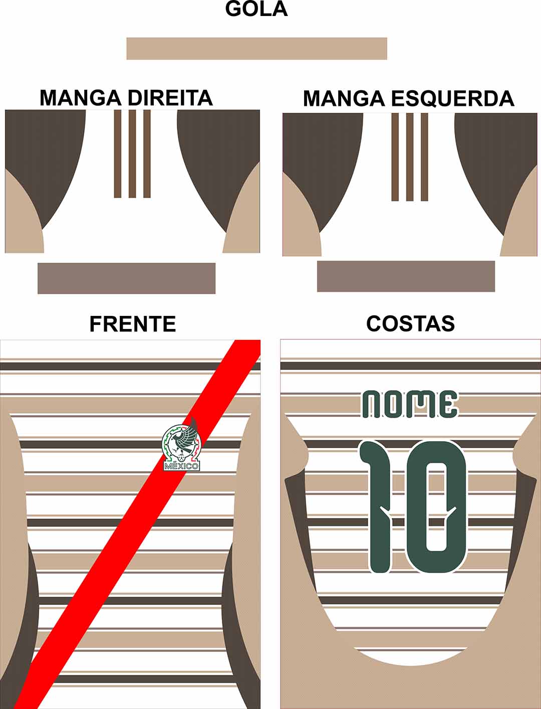 arte digital estampa vetor chaves mexico 2026 copa do mundo