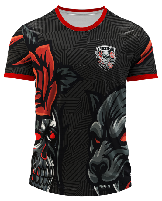 Arte Digital Camiseta Terceirão Caveiras e Lobo