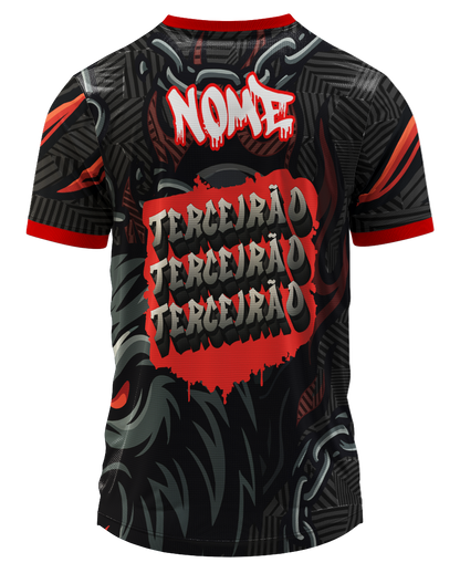 Arte Digital Camiseta Terceirão Caveiras e Lobo