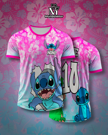 Arte Digital Camiseta Tema Lilo e Stitch