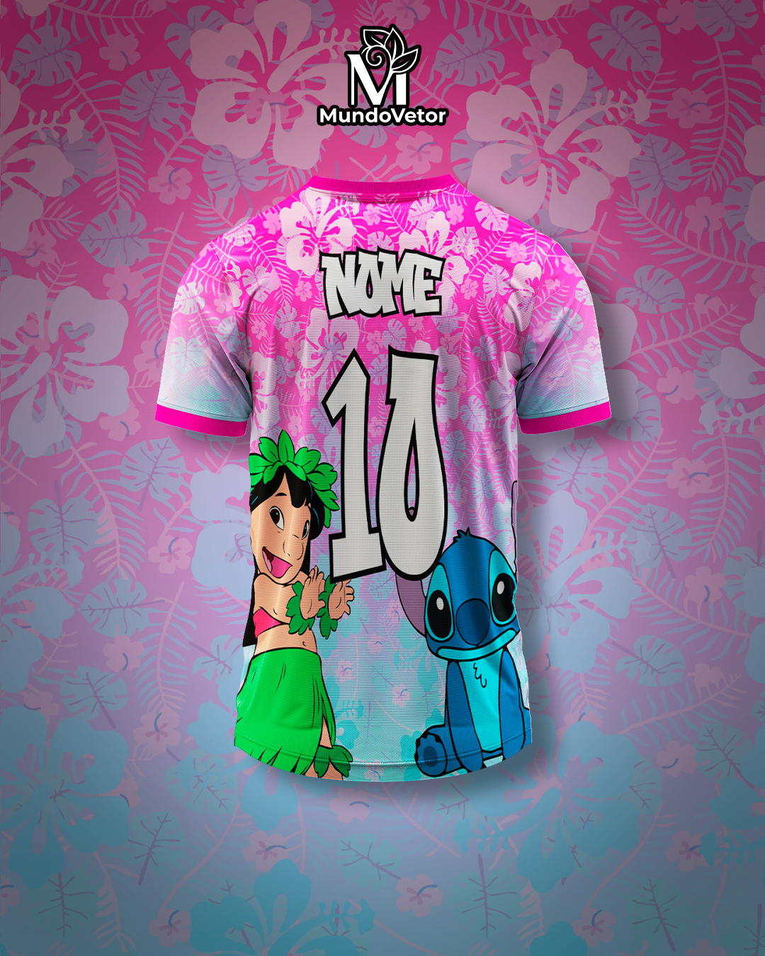 Arte Digital Camisa Tema Lilo e Stitch