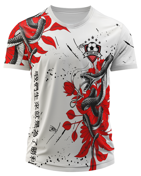 Arte Digital Camisa Interclasse Cobra E Flores