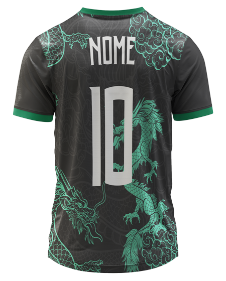Arte Digital Camiseta Interclasse Dragão Linhas Modernas