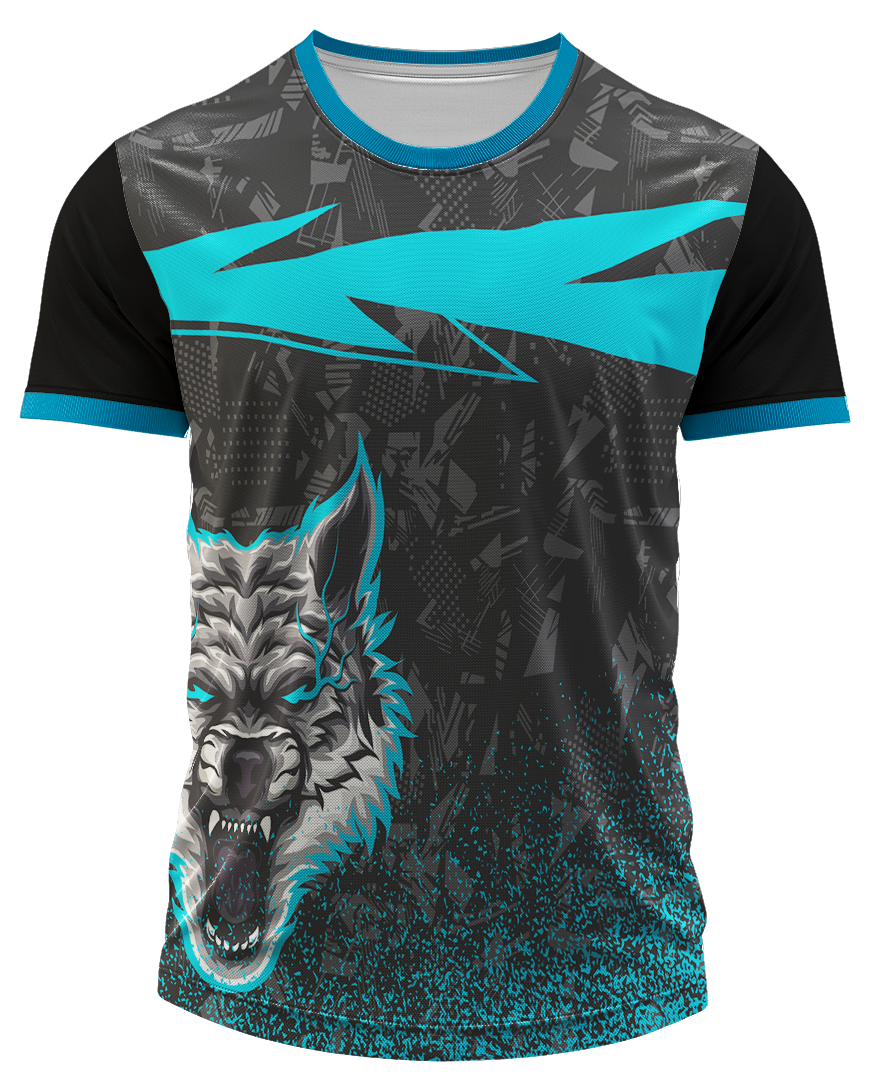Arte Digital Camisa Interclasse Lobo Cinzento