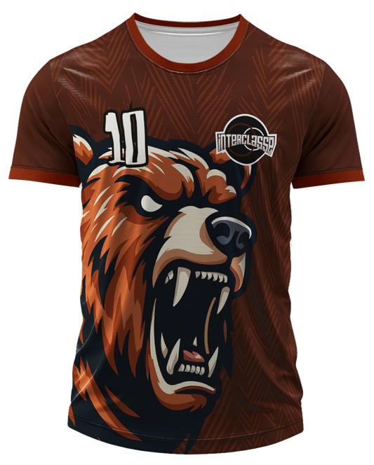 Arte Digital Camiseta Interclasse Urso Selvagem