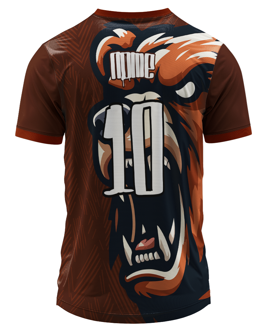 Arte Digital Camiseta Interclasse Urso Selvagem