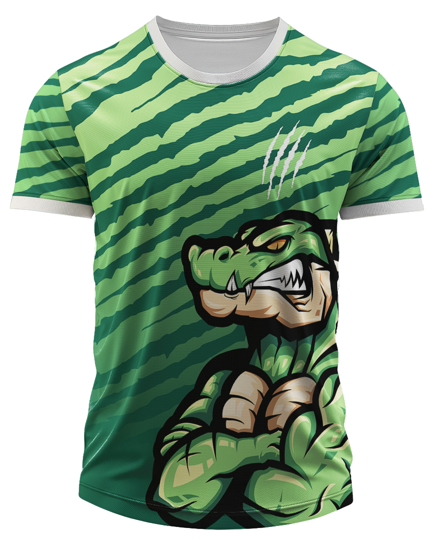 Arte Digital Camisa Interclasse Crocodilo Selvagem